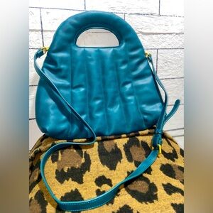 Fawn Design Green Quilted Handbag Crossbody Strap